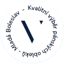 Stylizovaný kruhový prvek designu značky Vodenková